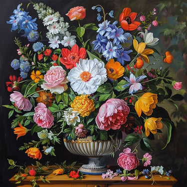 Flowers in Pot Canvas
